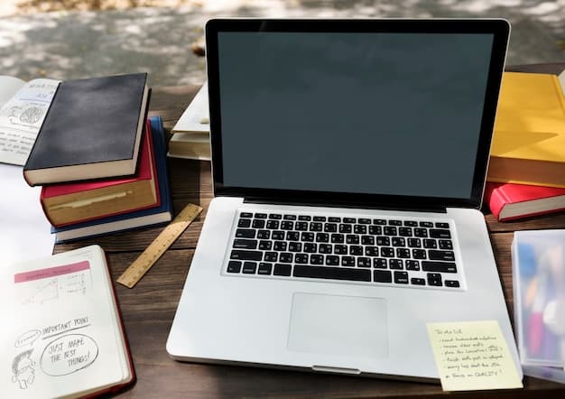 A laptop screen showing a book review website, with various book covers and review snippets visible. The website design is clean and modern, emphasizing readability and user experience.