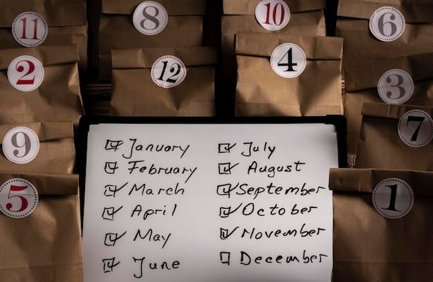 A calendar marked with book club meeting dates, interspersed with different activities like author visits, movie nights, and themed potlucks.