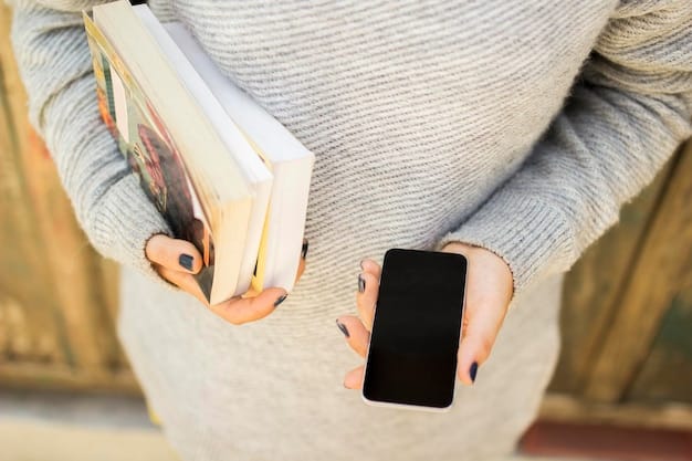 A close-up shot of a smartphone displaying the Libby app interface, showcasing a selection of available ebooks and audiobooks from a local library. The user is in the process of borrowing a book.