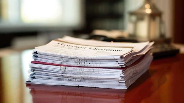 A close-up of an insurance policy document with key terms like 