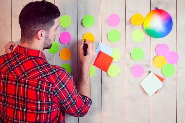 A person holding an open book, with various highlighter colors and sticky notes marking pages, indicating deep textual analysis and critical reading.