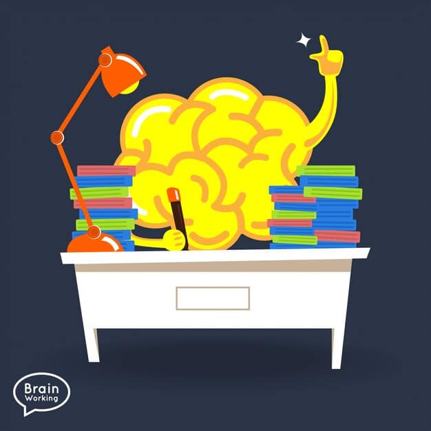 An author sitting thoughtfully at a desk, looking at a stylized image of a brain connecting to a network of digital literature and AI symbols, representing the integration of human thought and artificial intelligence in writing.
