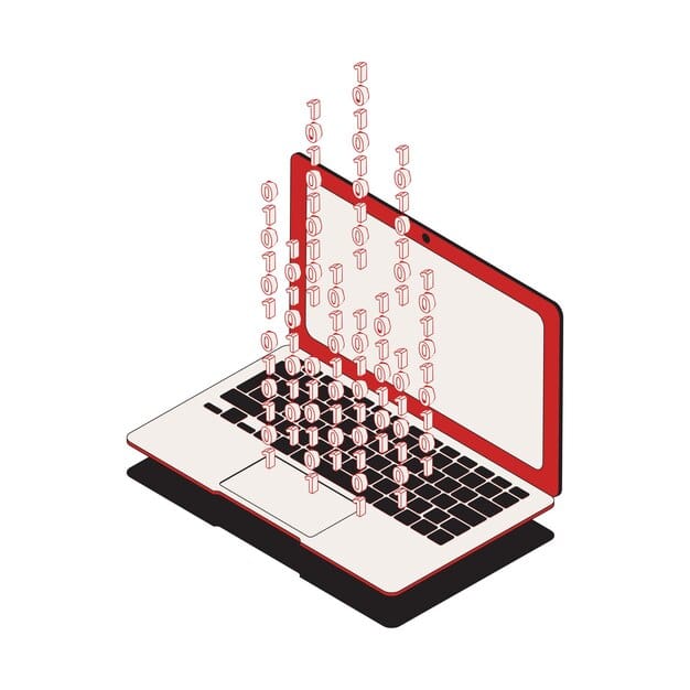 A person typing on a laptop, with a stylized representation of code or data flowing from the screen, merging with open book icons, symbolizing the integration of AI tools in creative writing. The setting is a minimalist desk.