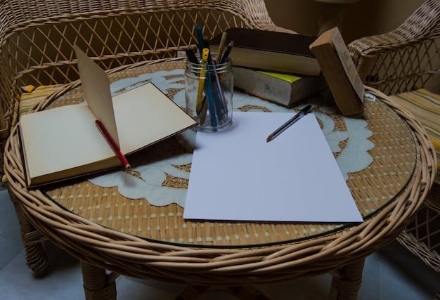 A close-up of a well-organized book club discussion guide with a pen and a gently used copy of a popular novel on a wooden table.