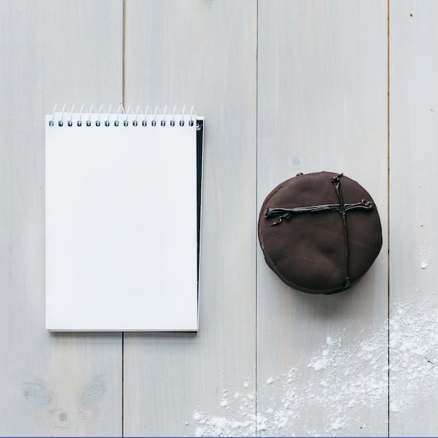 A close-up shot of a small notebook with 