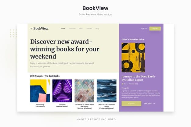 A clean, modern website interface displaying an author's book series, with clear navigation and an inviting email signup pop-up, emphasizing user experience and conversion optimization.