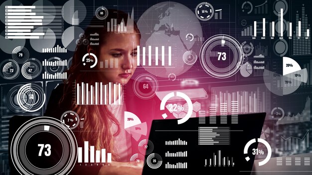 A digital dashboard displaying analytics graphs and audience segmentation data, symbolizing data-driven author promotion strategies.