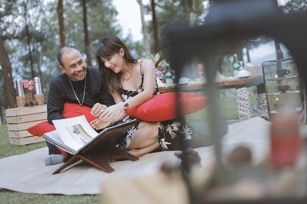 An outdoor book reading event in a park with people sitting on blankets, enjoying the sunshine. A local author is reading from their book and the audience, consisting of children and adults, is listening attentively. Focus on the community and joyful reading.