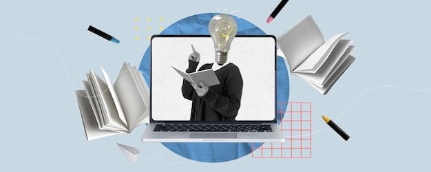 A collage illustrating different aspects of creating and promoting online courses: a laptop displaying a course outline, a microphone for recording lectures, social media icons for promotion, and a group of people participating in an online discussion. The image emphasizes the diverse skills and tools required for successful online course development, as relevant to the 'Author Spotlight: The Author Who Built a Community of 5,000 Readers Through Online Courses'.