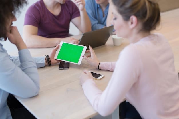 A vibrant online community forum displayed on a tablet, with various discussion threads and user profiles visible. Participants are shown actively engaging in conversations, asking questions, and sharing insights. This scene captures the essence of a thriving online community built around shared interests and learning, exemplified by the 'Author Spotlight: The Author Who Built a Community of 5,000 Readers Through Online Courses'.
