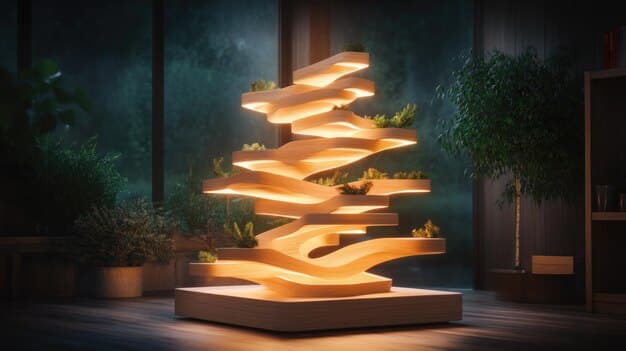 A surreal image of bookshelves that bend and twist into impossible shapes, with glowing particles floating in the air. This visual metaphor represents the convoluted plot and scientific inaccuracies found in 